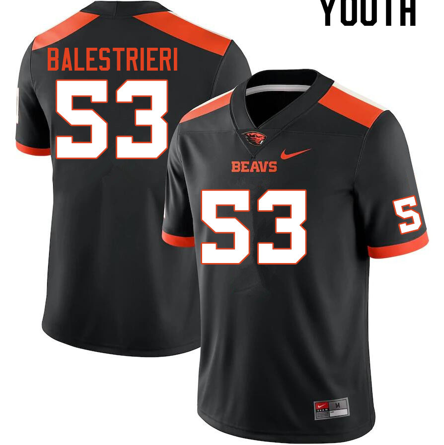 Youth #53 Marco Balestrieri Oregon State Beavers College Football Jerseys Sale-Black